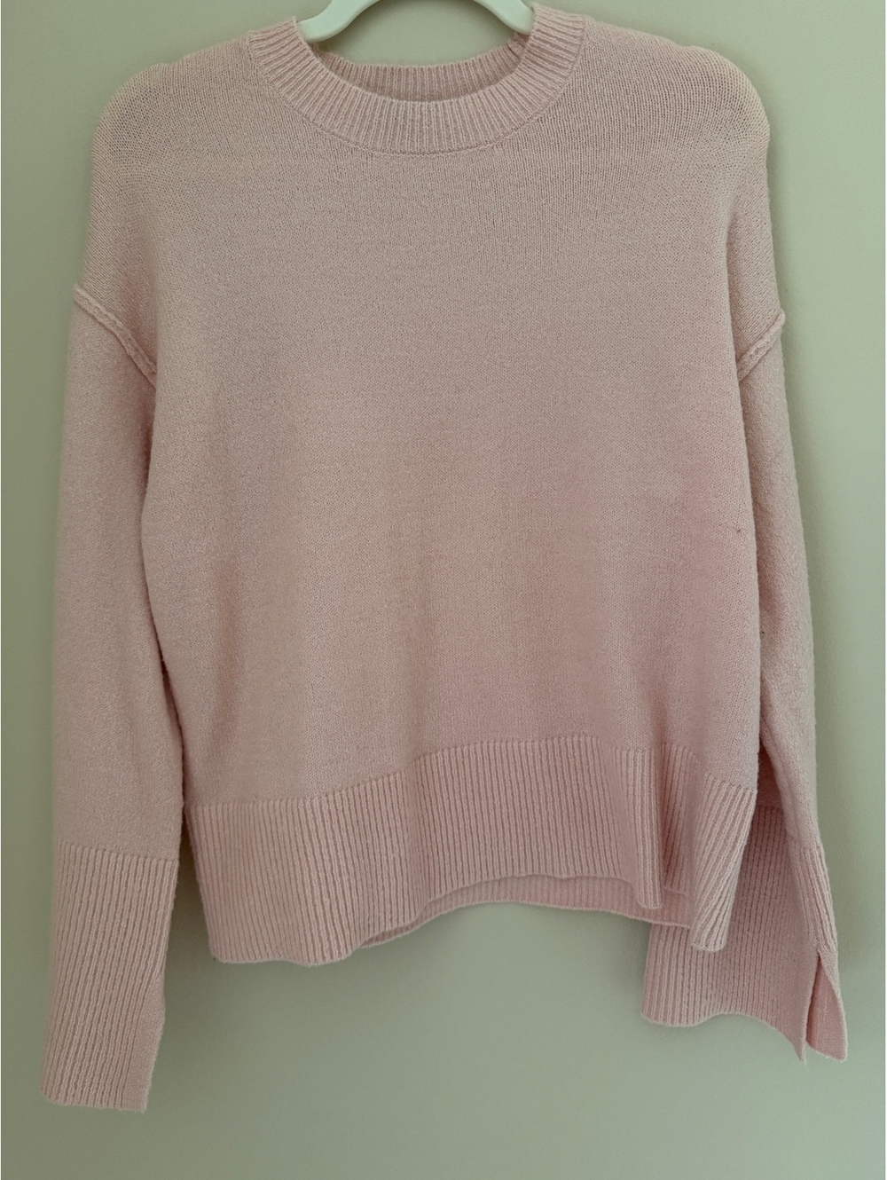 S Sanctuary sweater, pink, ribbed sleeves